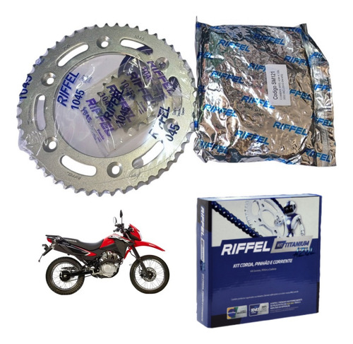 Kit Arrastre Reforzado Riffel Honda Xr150l 50x17 - 428 X 130