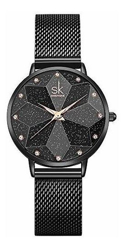 Diseño Creativo Con Estrella Estrellada Y Reloj De Cuero Ge