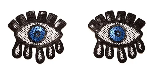 comprar Aplique Parche Termoadhesivo Ojos Lentejuelas X 2 Unidades