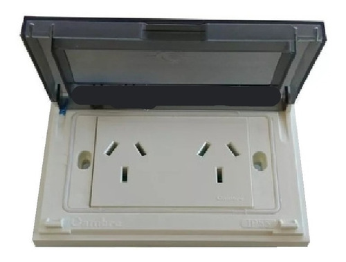 Imagen 1 de 5 de Tapa Y Bastidor Estanco Con Toma Doble Ip55 Cambre