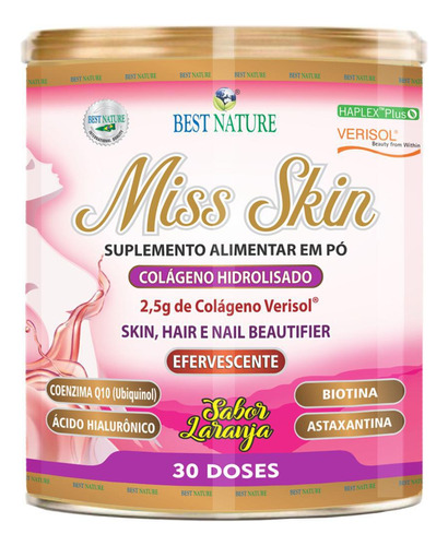 Collagen Verisol Miss Skin Coq-10 Ácido Hialurônico Biotina