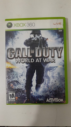 Jogo Original Call Of Duty World At War Para Xbox360 Usado