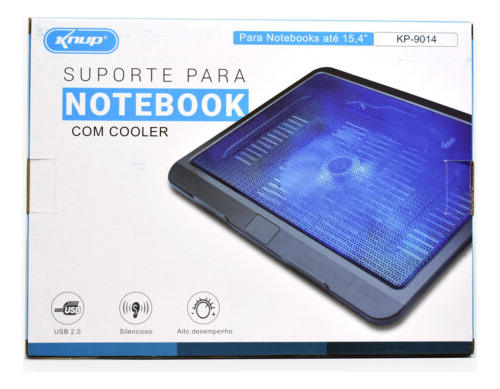 Base Suporte Para Notebook Até 15,4' Com Cooler Knup Kp-9014