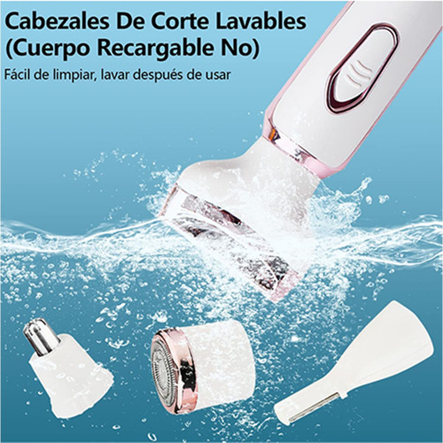 Depiladora Electrica Mujer Rasuradora 4 En 1 Recargable