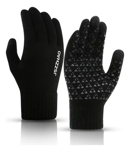 Guantes De Forro Polar Cálidos De Punto Grueso Para Invierno