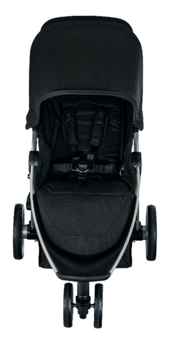 Cochecito de 3 ruedas Britax B-Lively raven con chasis color plateado