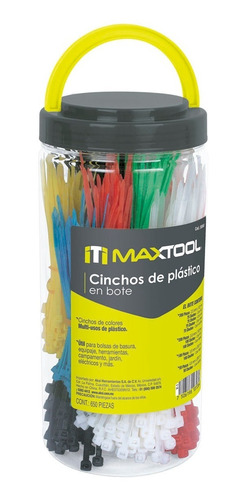 Cinchos De Plástico Bote Con 650 Piezas Diversos Colores