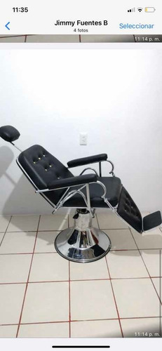 Imagen 7 de 7 de Sillón Silla De Barbero Reclinable Barbería Hidráulico Frank
