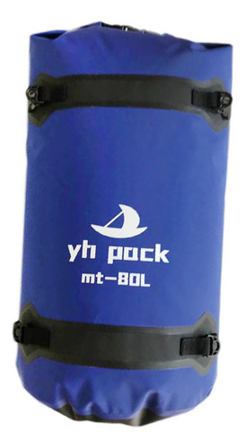 Bolsa De Lona Impermeable Universal Con Amplia Azul 80l