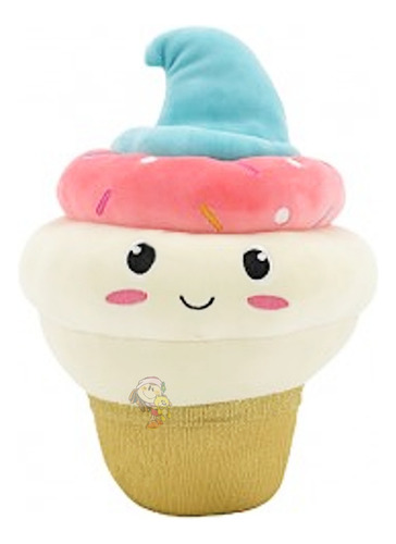 Helado De Peluche Soft Alimento Didáctico Decorativo Cute