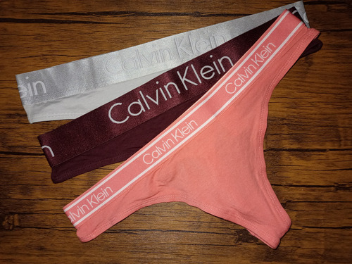 3 Tangas Calvin Klein Banda Ancha Para Mujer Algodón