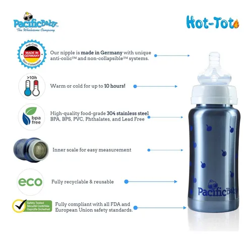 Pacific Baby Hot-tot - Botella De Alimentacin Ecolgica Para