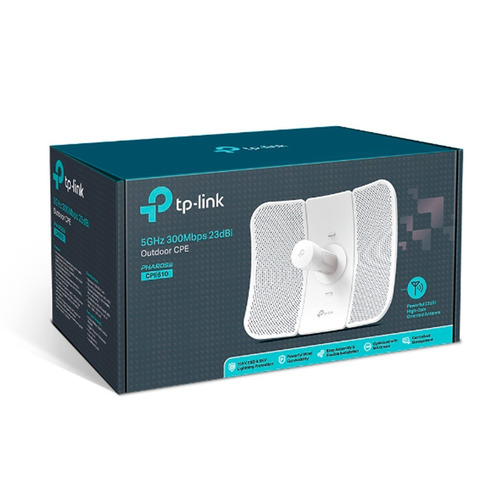 Imagen 3 de 5 de Antena Cpe 610 Exterior Tp Link 5ghz 300mbps 23dbi Poe