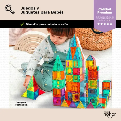 Juego Bloques Magneticos Imantados 68 Piezas Magic Magnetic