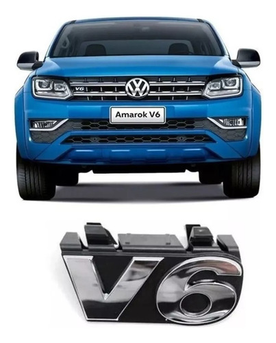 Insignia Logo V6 De Parrilla Frente Vw Amarok V6 Original.