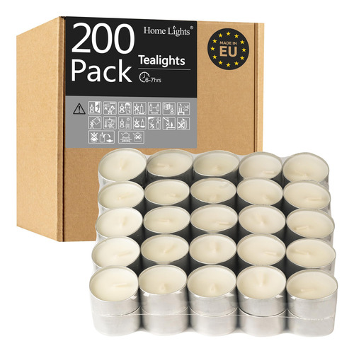 Candelas Para El Hogar, Sin Perfume, Blancas, Paquete De 200