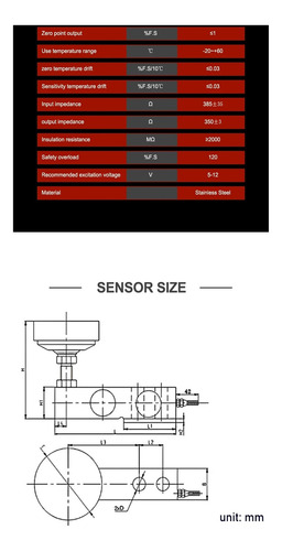 Sensor De Peso De Celda De Carga De Viga De Corte De Alta