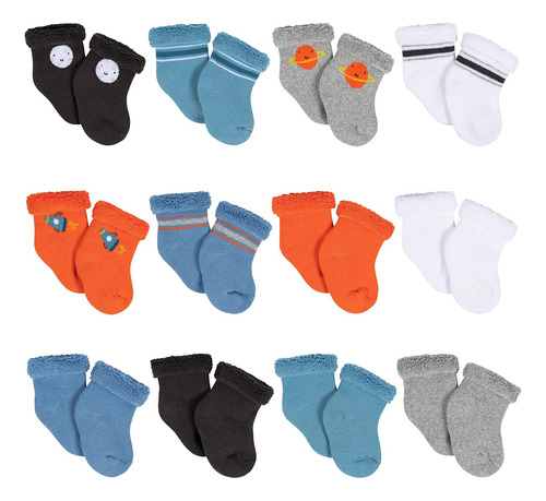 Pack De 12 Pares De Calcetines Gerber Baby Para 6 A 9 Meses