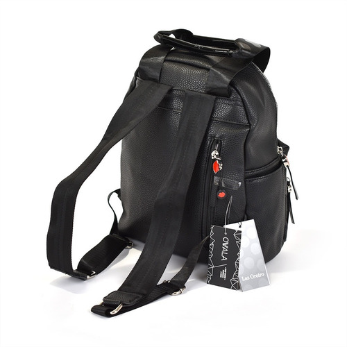 Mochila Mujer Cuero Sintetico Las Oreiro Original Boca Dama