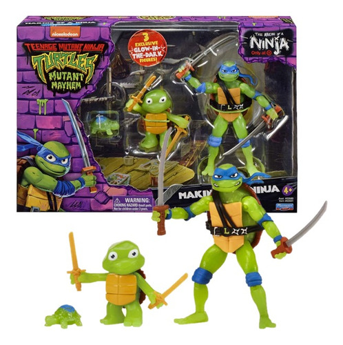 Set Muñecos Tortugas Ninjas X3 Varios Modelos