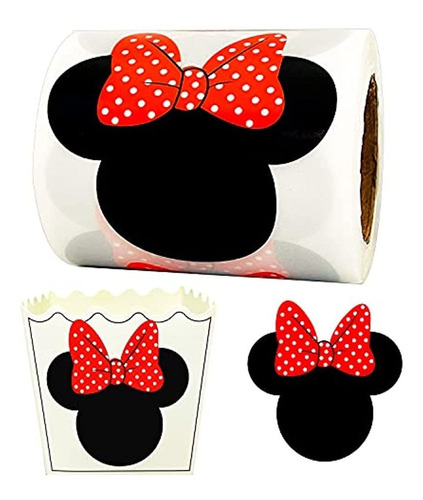 Longyu 150 Piezas Minnie Mouse Head Stickers Tamaño Grande 2