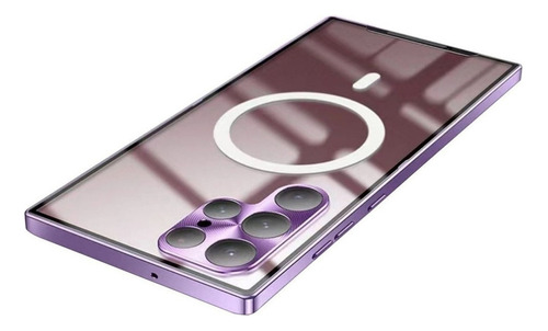 Para Samsung S22 Ultra Thin Metal Bezel Magnetic Phone Case