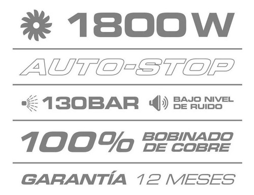 Imagen 3 de 10 de Daihatsu | Hidrolavadora | Hc1800 | 1800w | 140 Bar | 220v