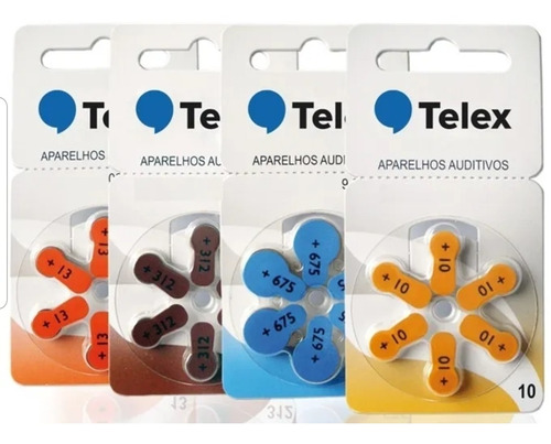 100 Cartela De Pilha 312 Telex (600un)