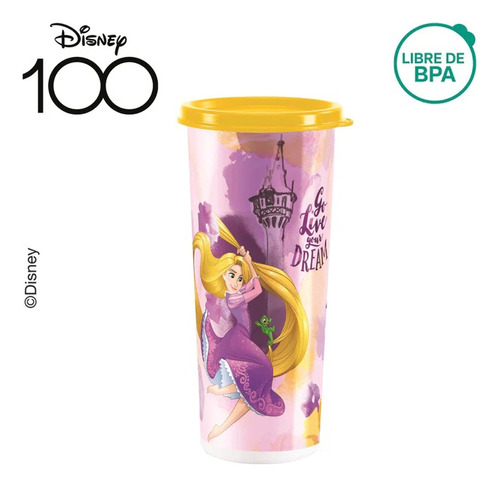 Vaso Princesas Con Sello Tupperware® 470ml Libre De Bpa