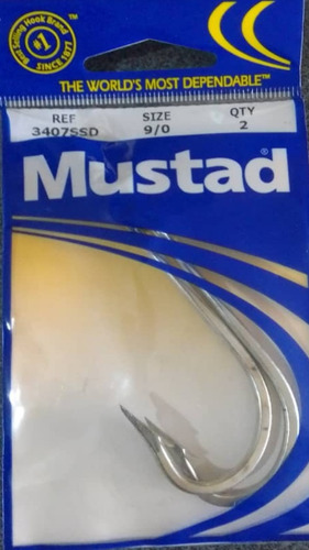 Anzuelo Mustad 3407ssd-9/0 Extra Largo Emp X 2 Pzas Original