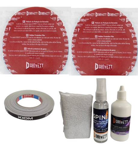 Kit Conservação Raquete Drivett Cola Película Limpador Side