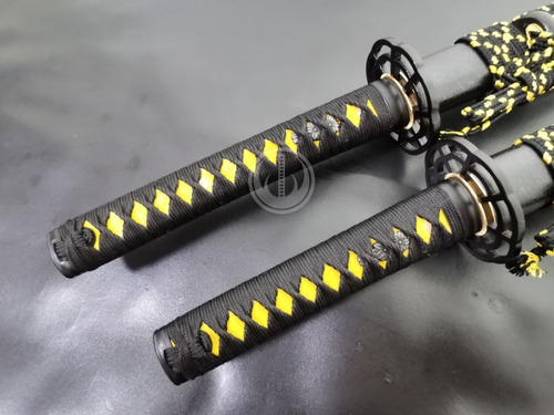 Imagem 10 de 12 de Conjunto Katana Wakizashi Daisho Espada Samurai Aço 1060