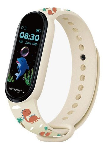 Reloj Smart Band Kids Bluetooth Netmak Android Ios Fit Pcreg Color de la caja Beige