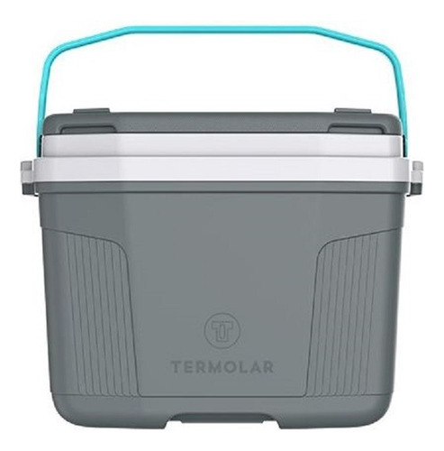 Caixa Térmica Cooler Com Alça Suv 20l Cinza E Azul Termolar