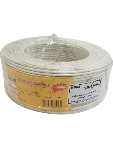 Cable Eléctrico Aluminio Thw #12 Marca Excell