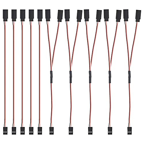 Mmobiel 10 Cables Extensión Servo 5x 3-pin / 5x Cables Y Ser