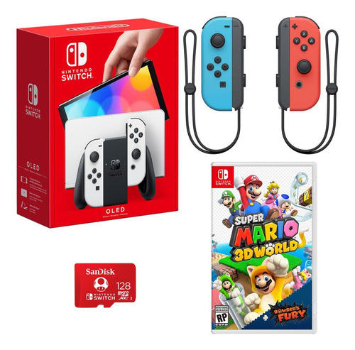 Nintendo Switch 64gb Oled Console With White Joy-con Control