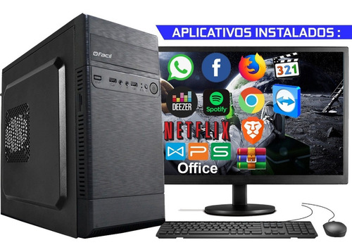 Computador Completo Fácil Intel I5 04 Gb Ddr3 Hd 500 Gb