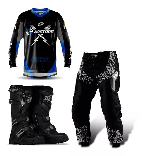 Motocross jérsei e calças criança roupas das crianças menino