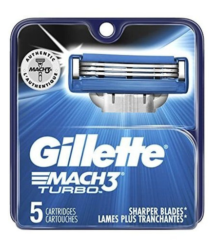 Gillette Mach3 Turbo 5 Ct (el Embalaje Puede Variar)