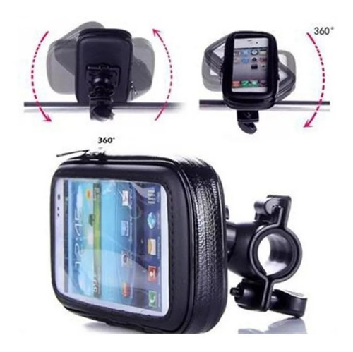 Imagen 7 de 9 de Soporte Porta Celular Moto Bolso Impermeable Estuche Bici