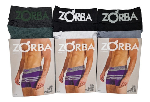 Pack X 3 Boxer De Hombre Zorba Art. 140