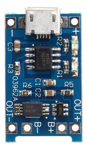 Placa De Carga De Batería De Litio 18650, 5 V, 1 A, 10 Unida