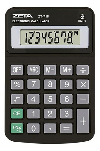 Calculadora De Mesa Zeta 8 Dígitos Zt718