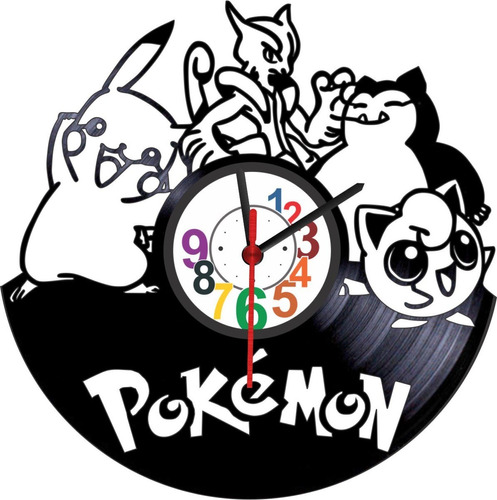 Reloj En Vinilo Lp / Vinyl Clock Pokemón Series