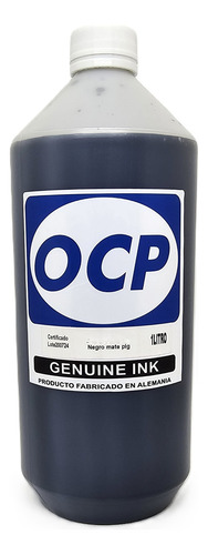 Tinta Alemana Ocp Pigmentada Para Epson L15150 L6490 1 Litro Negro Pigmentado