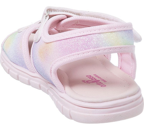 Imagem 3 de 5 de Sandália Infantil Ortopasso Cinderela Menina Rosa Colorido