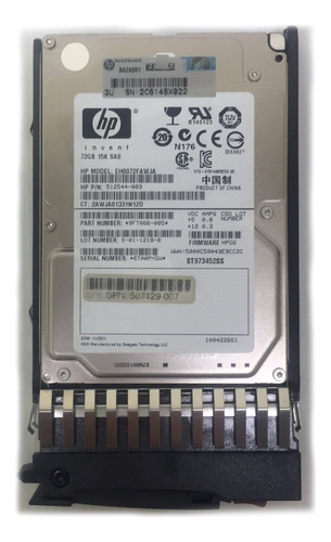 512743-001 Hp 72-gb 6g 15k 2.5 Dp Sas (Reacondicionado)