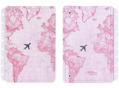 Caderno Inteligente Capa Contr A5 By Gocase Mapa Mundi