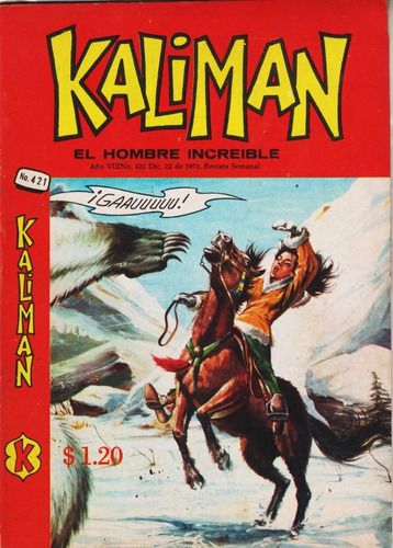 Comic  Kaliman El Hombre Increible  # 421 Con Bolsita 